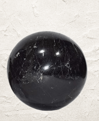 Black Tourmaline Gemstone Sphere